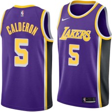 Los Angeles Lakers #5 Jose Calderon Jersey -Purple