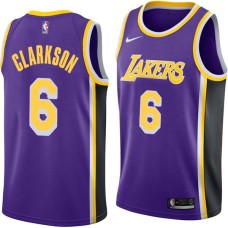 Los Angeles Lakers #6 Jordan Clarkson Jersey -Purple