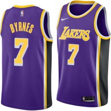 Los Angeles Lakers #7 Marty Byrnes Jersey -Purple