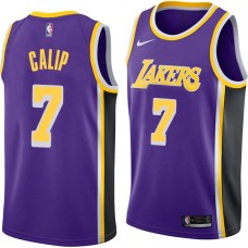 Los Angeles Lakers #7 Demetrius Calip Jersey -Purple