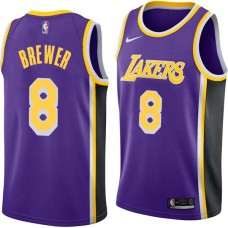 Los Angeles Lakers #8 Jim Brewer Jersey -Purple