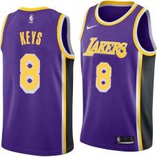 Los Angeles Lakers #8 Randolph Keys Jersey -Purple