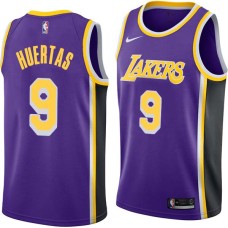 Los Angeles Lakers #9 Marcelo Huertas Jersey -Purple