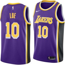 Los Angeles Lakers #10 Tyronn Lue Jersey -Purple