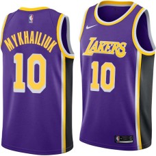 Los Angeles Lakers #10 Svi Mykhailiuk Jersey -Purple