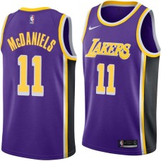 Los Angeles Lakers #11 Jim McDaniels Jersey -Purple