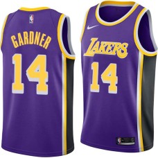 Los Angeles Lakers #14 Earl Gardner Jersey -Purple