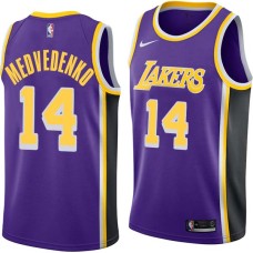 Los Angeles Lakers #14 Stanislav Medvedenko Jersey -Purple