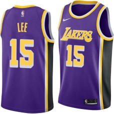 Los Angeles Lakers #15 Butch Lee Jersey -Purple