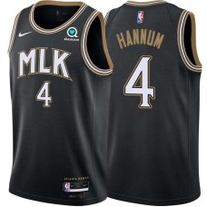 Atlanta Hawks #4 Alex Hannum Jersey -Black 2020-21 City