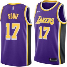 Los Angeles Lakers #17 Ron Sobie Jersey -Purple