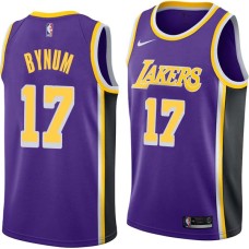 Los Angeles Lakers #17 Andrew Bynum Jersey -Purple