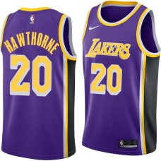 Los Angeles Lakers #20 Nate Hawthorne Jersey -Purple