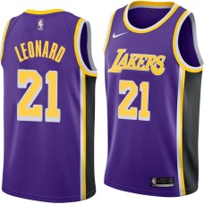 Los Angeles Lakers #21 Slick Leonard Jersey -Purple