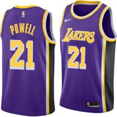 Los Angeles Lakers #21 Josh Powell Jersey -Purple