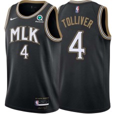 Atlanta Hawks #4 Anthony Tolliver Jersey -Black 2020-21 City