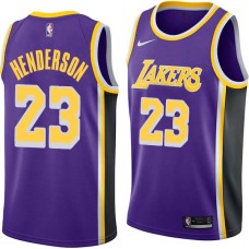 Los Angeles Lakers #23 Jerome Henderson Jersey -Purple