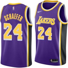 Los Angeles Lakers #24 Herm Schaefer Jersey -Purple