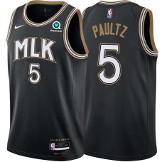 Atlanta Hawks #5 Billy Paultz Jersey -Black 2020-21 City