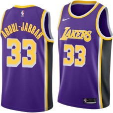 Los Angeles Lakers #33 Kareem Abdul-Jabbar Jersey -Purple