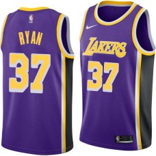 Los Angeles Lakers #37 Matt Ryan Jersey -Purple