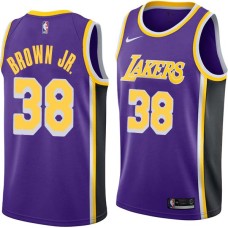 Los Angeles Lakers #38 Chaundee Brown Jr Jersey -Purple