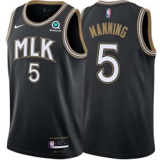 Atlanta Hawks #5 Danny Manning Jersey -Black 2020-21 City