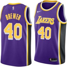 Los Angeles Lakers #40 Jim Brewer Jersey -Purple