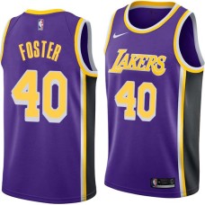 Los Angeles Lakers #40 Greg Foster Jersey -Purple