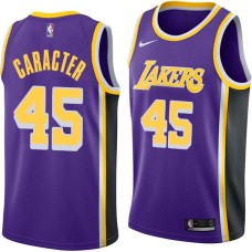 Los Angeles Lakers #45 Derrick Caracter Jersey -Purple