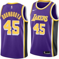 Los Angeles Lakers #45 Sekou Doumbouya Jersey -Purple