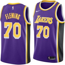 Los Angeles Lakers #70 Ed Fleming Jersey -Purple