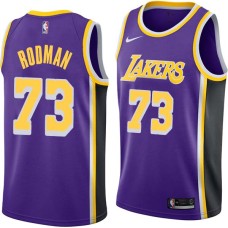 Los Angeles Lakers #73 Dennis Rodman Jersey -Purple