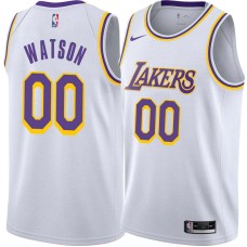 Los Angeles Lakers #00 Bobby Watson Jersey -White