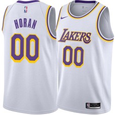 Los Angeles Lakers #00 Johnny Horan Jersey -White