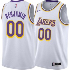 Los Angeles Lakers #00 Benoit Benjamin Jersey -White