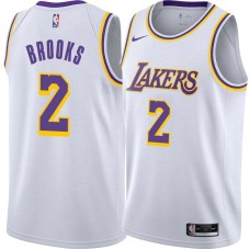 Los Angeles Lakers #2 MarShon Brooks Jersey -White