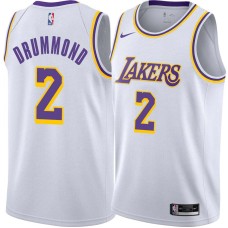 Los Angeles Lakers #2 Andre Drummond Jersey -White