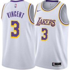 Los Angeles Lakers #3 Jay Vincent Jersey -White