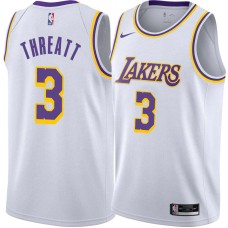 Los Angeles Lakers #3 Sedale Threatt Jersey -White