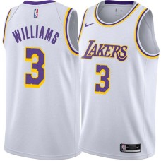 Los Angeles Lakers #3 Shammond Williams Jersey -White