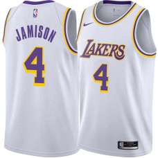 Los Angeles Lakers #4 Antawn Jamison Jersey -White