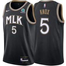 Atlanta Hawks #5 Kevin Knox Jersey -Black 2020-21 City