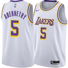 Los Angeles Lakers #5 Tom Abernethy Jersey -White