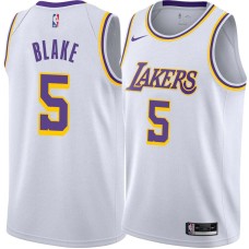 Los Angeles Lakers #5 Steve Blake Jersey -White