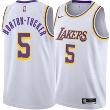 Los Angeles Lakers #5 Talen Horton-Tucker Jersey -White