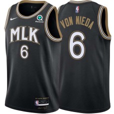 Atlanta Hawks #6 Whitey Von Nieda Jersey -Black 2020-21 City