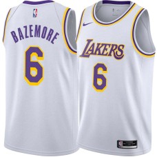 Los Angeles Lakers #6 Kent Bazemore Jersey -White