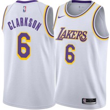 Los Angeles Lakers #6 Jordan Clarkson Jersey -White