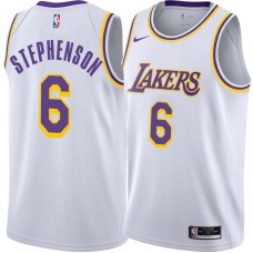 Los Angeles Lakers #6 Lance Stephenson Jersey -White